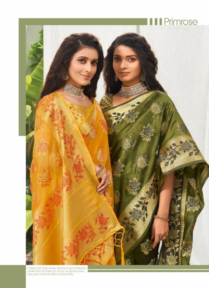 Saroj Garishma Fancy Designer  Festive Wear Organza Weaving Saree Collection